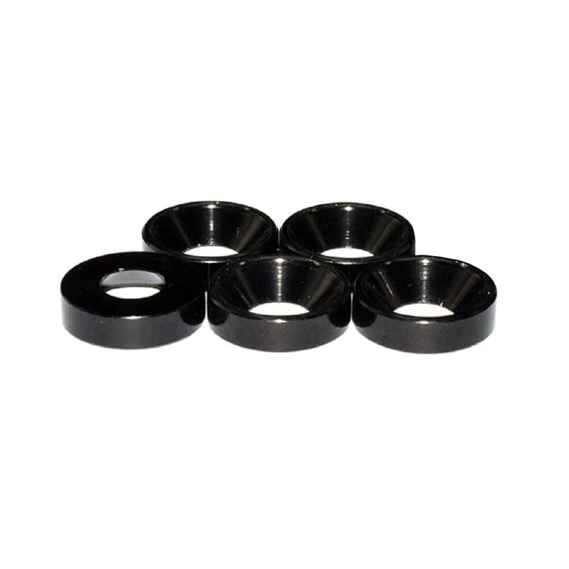 Alextend 50pcs M2 Countersunk Washers Alloy Aluminum Screw Gaskets (Black) - Image 1